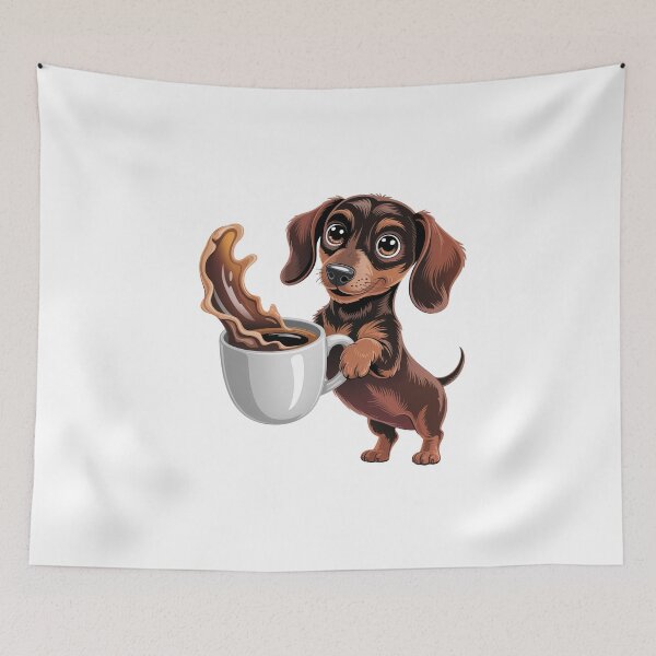 Item preview, Dachshund Serving Coffee Delight designed and sold by jkrphoto.