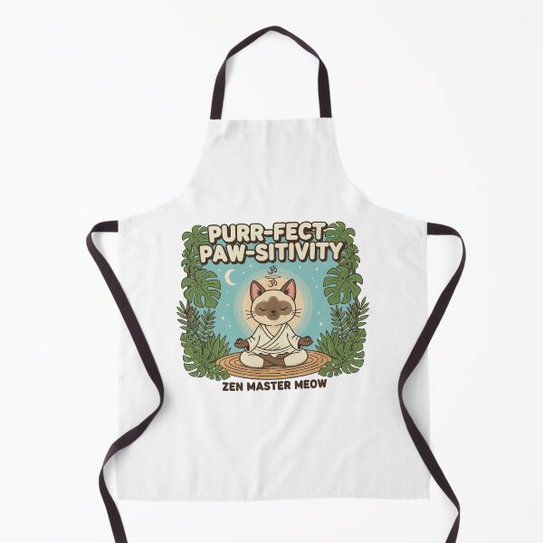 Item preview, Zen Master Meow Purr-fect Pawsitivity Meditation Cat designed and sold by dmejpl.
