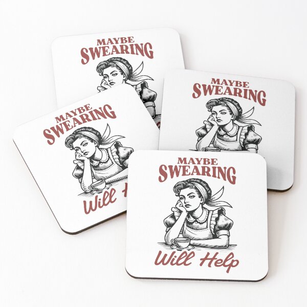 Item preview, Maybe Swearing Will Help Retro Housewife designed and sold by BrownHorse90s.