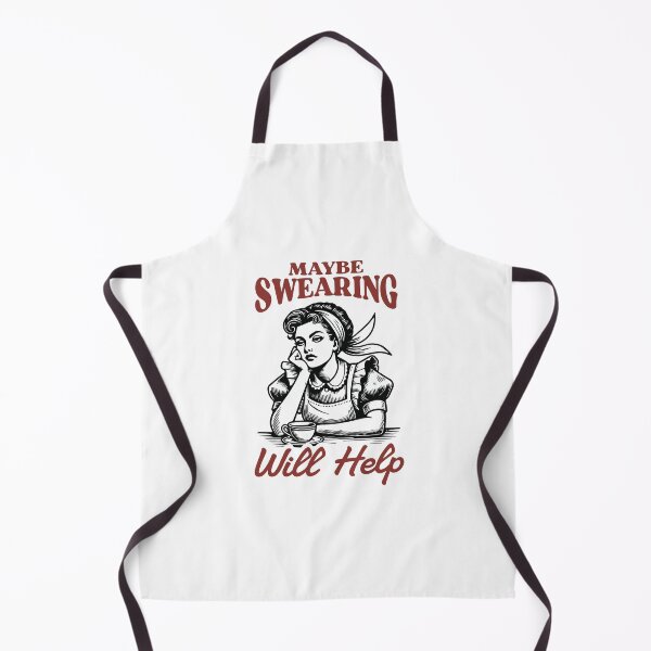 Item preview, Maybe Swearing Will Help Retro Housewife designed and sold by BrownHorse90s.