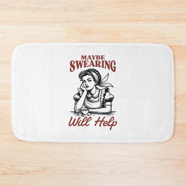 Item preview, Maybe Swearing Will Help Retro Housewife designed and sold by BrownHorse90s.
