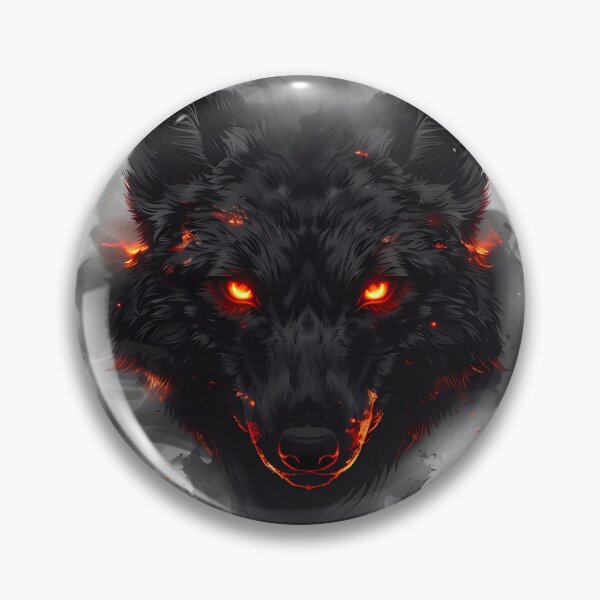 Item preview, Ember-Eyed Wolf – Anime Ink Smoke Beast Portrait designed and sold by NeonHorizon Studio.