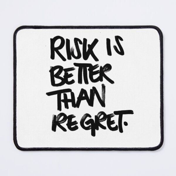 Item preview, Risk is Better Than Regret - Bold Minimalist Gym Motivation designed and sold by QuietRepClub.