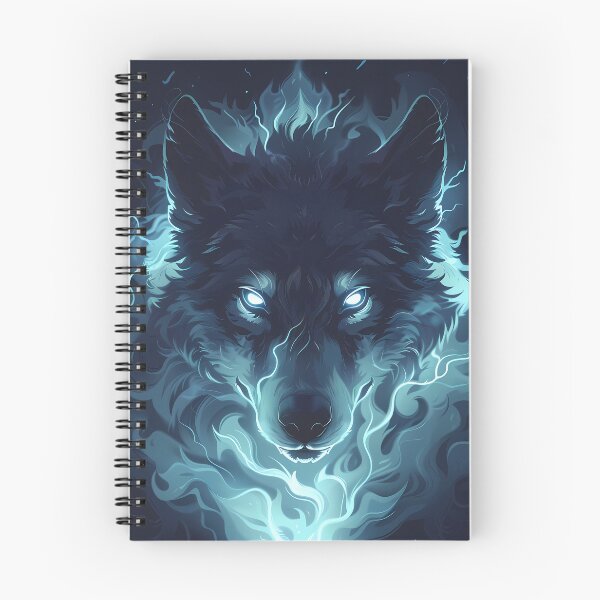 Item preview, Frostfire Spirit Wolf – Neon Smoke Anime Beast designed and sold by NeonHorizon Studio.