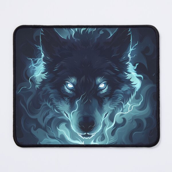 Item preview, Frostfire Spirit Wolf – Neon Smoke Anime Beast designed and sold by NeonHorizon Studio.