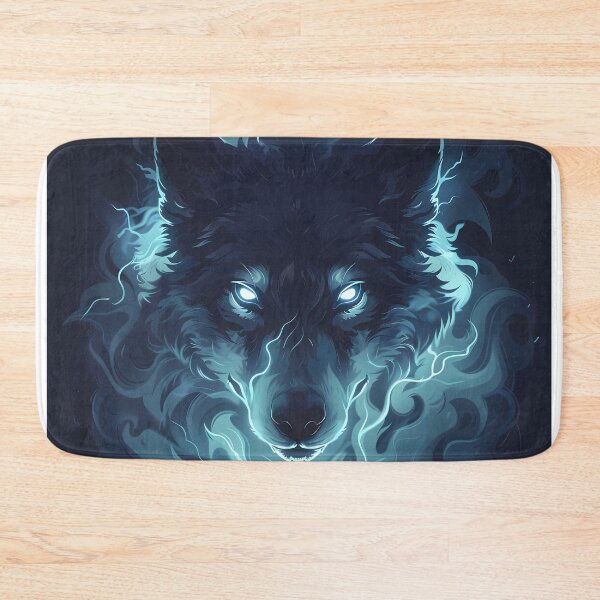 Item preview, Frostfire Spirit Wolf – Neon Smoke Anime Beast designed and sold by NeonHorizon Studio.