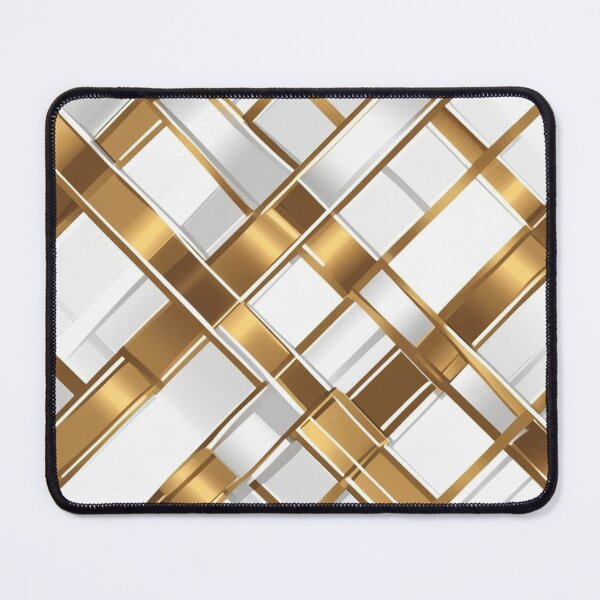 Item preview, Over It Plaid - Gold Foil an White designed and sold by CleverCulture.