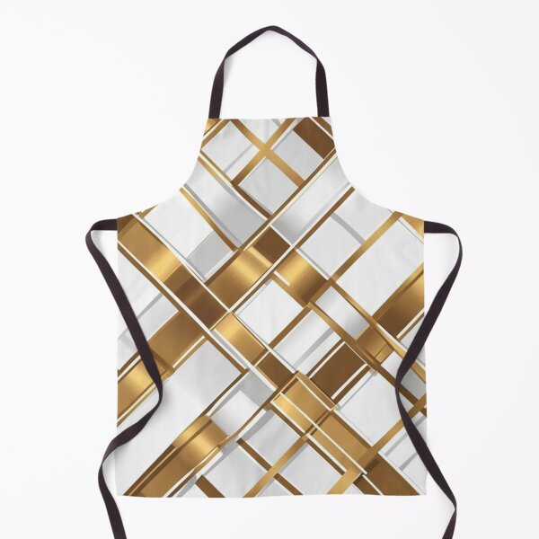 Item preview, Over It Plaid - Gold Foil an White designed and sold by CleverCulture.