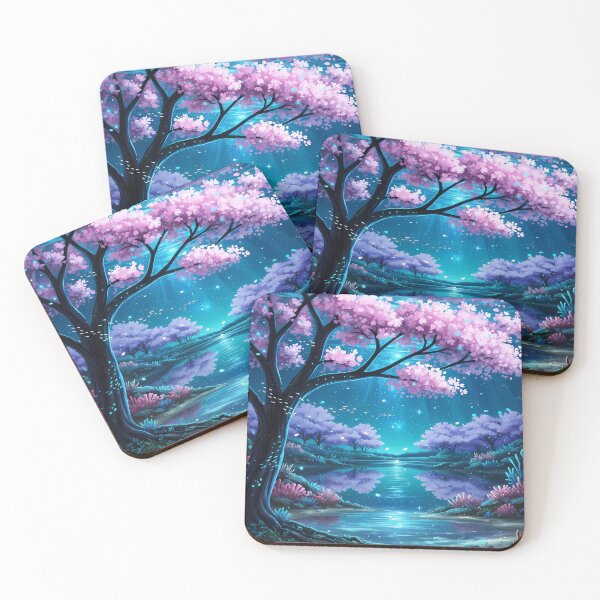 Item preview, Enchanted Cherry Blossom Lake designed and sold by DeBrainstore.