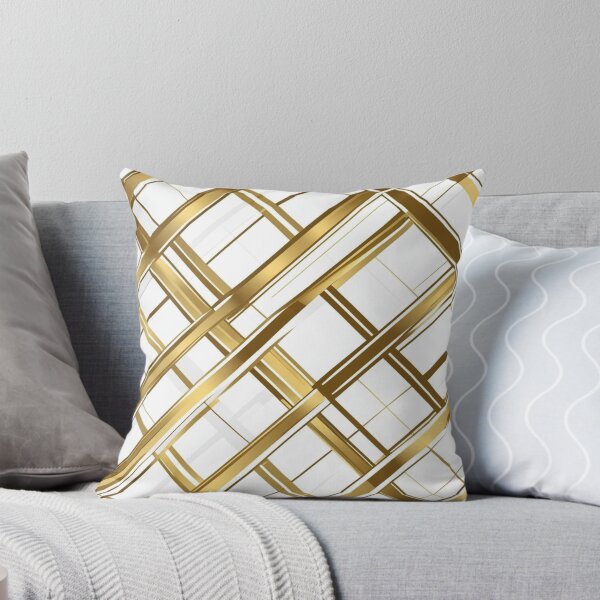 Item preview, Over It Plaid - Gold Foil and White  designed and sold by CleverCulture.