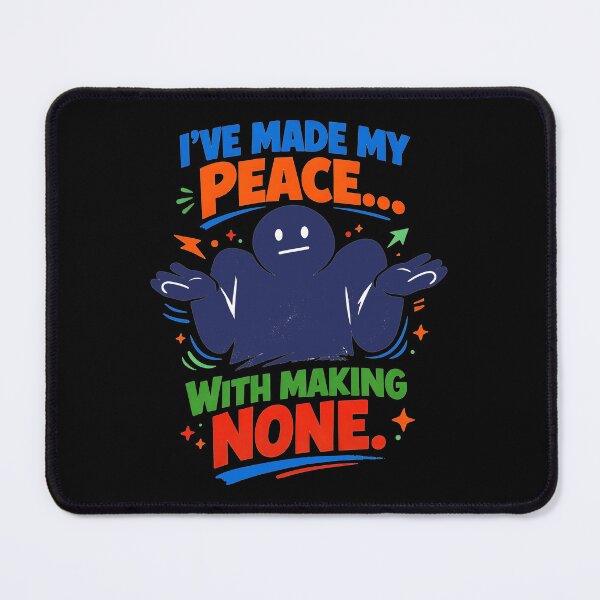 Item preview, I've Made My Peace With Making None Shrug Silhouette | Funny Sarcastic Minimalist Graphic T-Shirt by Vivaan Studio designed and sold by Vivaan Studio.
