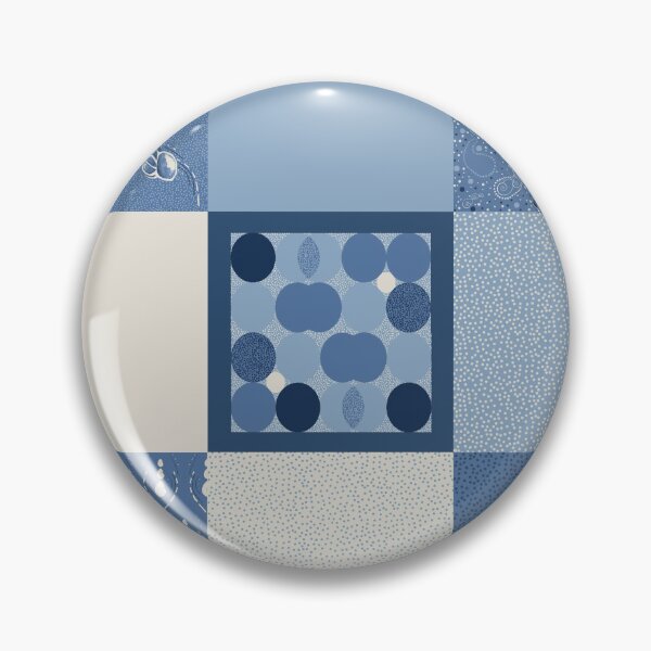 Item preview, Salt Water Shallows patchwork in summertime blues designed and sold by LisaLeQuelenec.