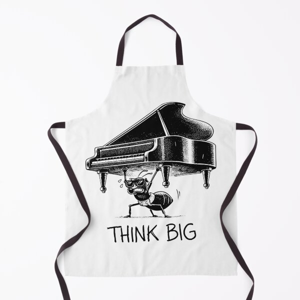 Item preview, Think Big – Funny Ant Lifting Piano Illustration designed and sold by majesty-prints.