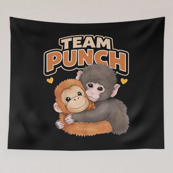 Item preview, Cute Baby Monkey Punch Plush Hugging Team Punch  designed and sold by ZANNIX.