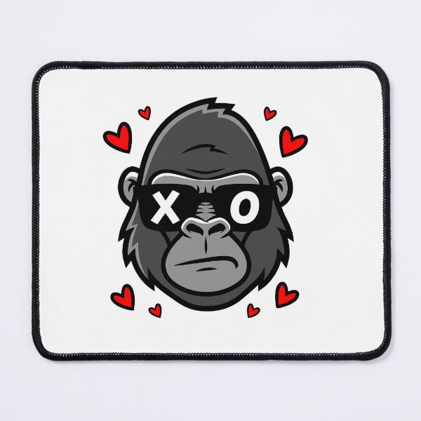 Item preview, Tough Gorilla Boss with Sunglasses and Hearts designed and sold by graphixpolash.