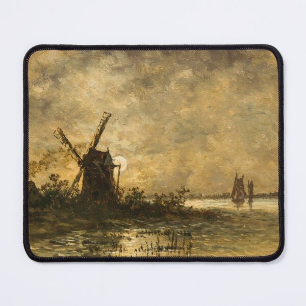 Item preview, River view in moonlight - Egide François Leemans  designed and sold by Vintage Designs +.