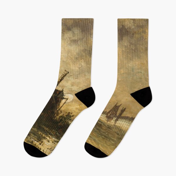 Item preview, River view in moonlight - Egide François Leemans  designed and sold by Vintage Designs +.