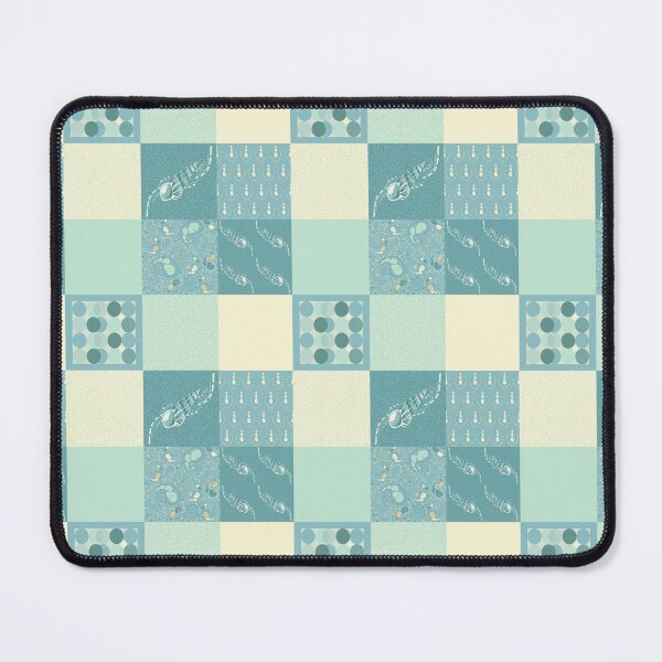 Item preview, Salt Water Shallows patchwork in teal and aqua designed and sold by LisaLeQuelenec.