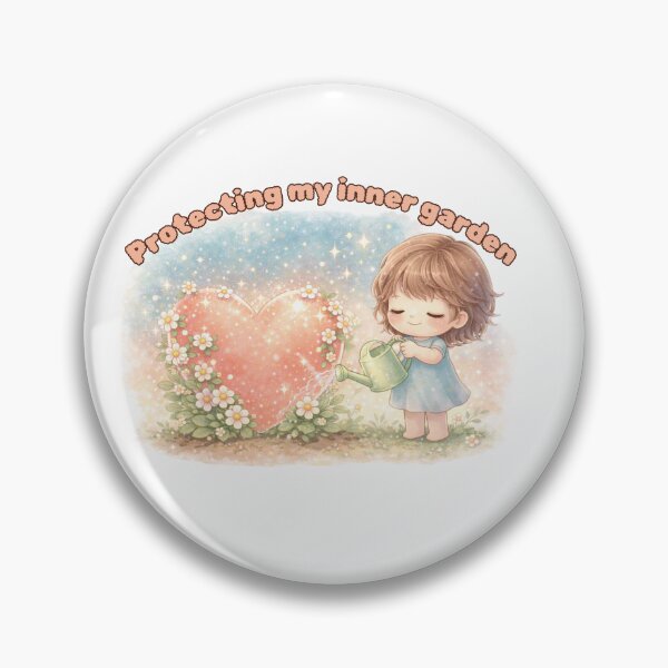 Item preview, Inner Child Healing Art – Protecting My Inner Garden Kawaii Self Love Illustration designed and sold by PromptCoreNexus.