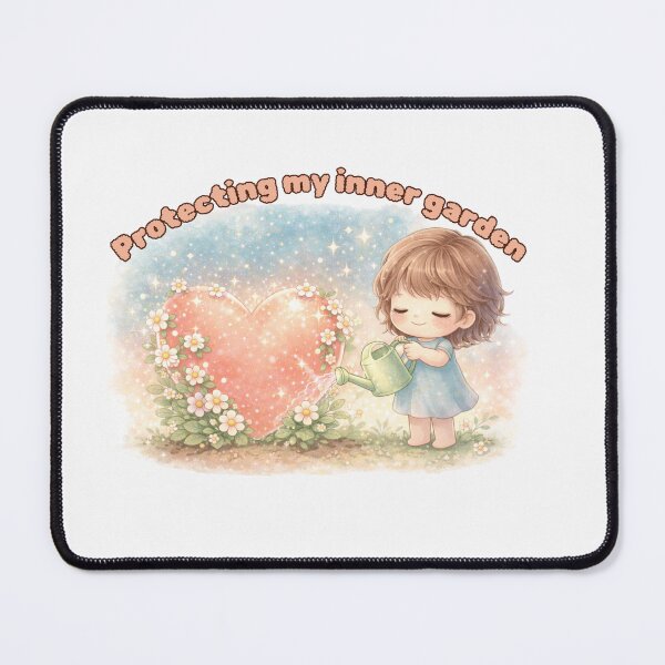 Item preview, Inner Child Healing Art – Protecting My Inner Garden Kawaii Self Love Illustration designed and sold by PromptCoreNexus.
