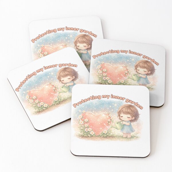 Item preview, Inner Child Healing Art – Protecting My Inner Garden Kawaii Self Love Illustration designed and sold by PromptCoreNexus.