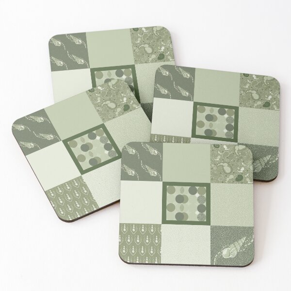 Item preview, Salt Water Shallows patchwork in sea sage green designed and sold by LisaLeQuelenec.