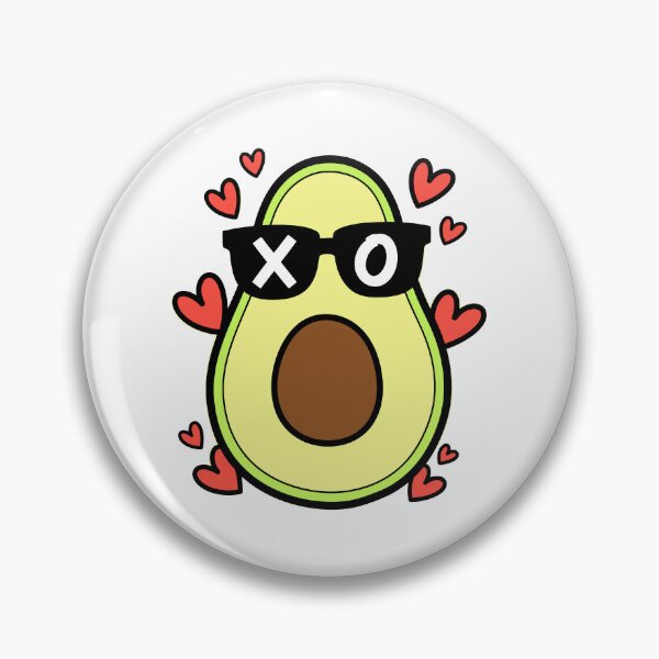 Item preview, Cute Avocado Half with Sunglasses and Floating Hearts designed and sold by graphixpolash.