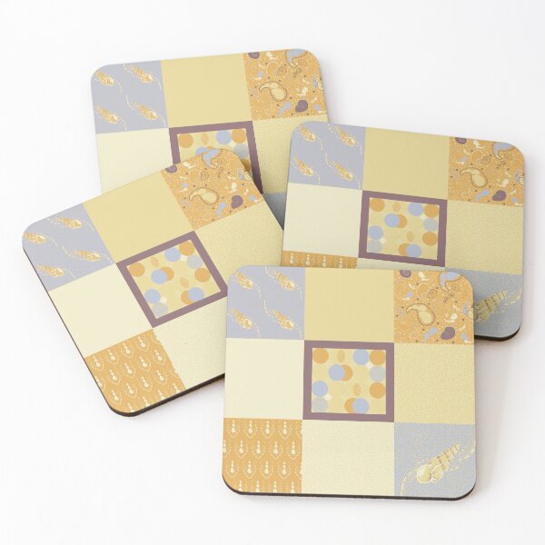 Item preview, Salt Water Shallows patchwork in sunshine yellow designed and sold by LisaLeQuelenec.