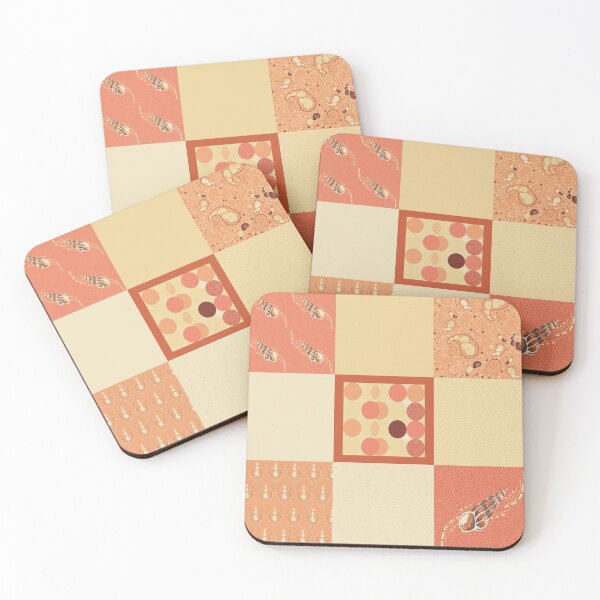 Item preview, Salt Water Shallows patchwork in coral designed and sold by LisaLeQuelenec.