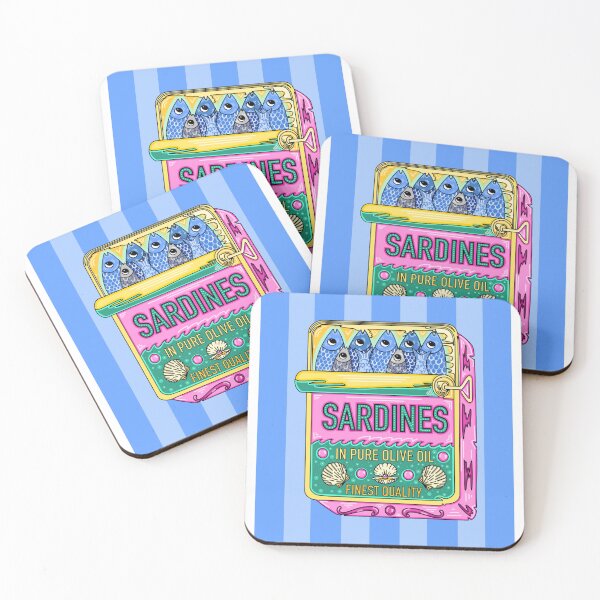 Item preview, Sardines Illustration Retro Style Bold and Colourful  designed and sold by DrawnByMoonBeam.