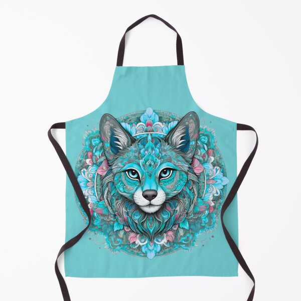 Item preview, Mystical Cyan Wolf With Flowers designed and sold by Good Vibes .
