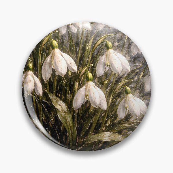 Item preview, Snowdrop Flowers in Soft Light – Moody Botanical Spring Art designed and sold by ChubbyGoong.