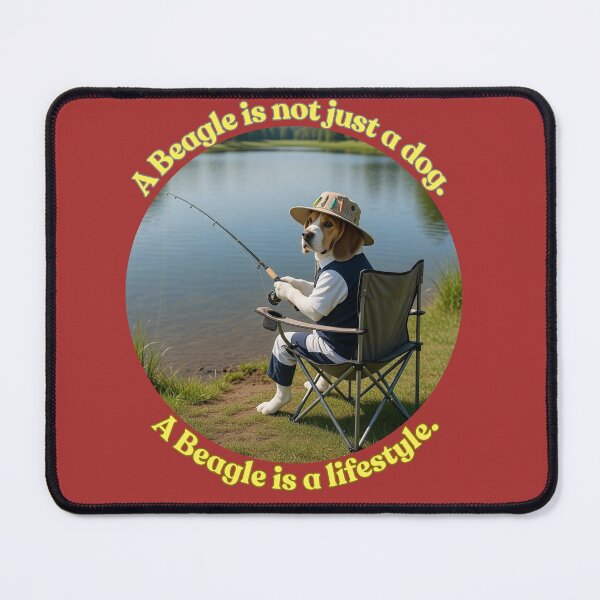 Item preview, Beagle Fishing Lifestyle - Funny Beagle Dog Fisherman designed and sold by ArthurShu.