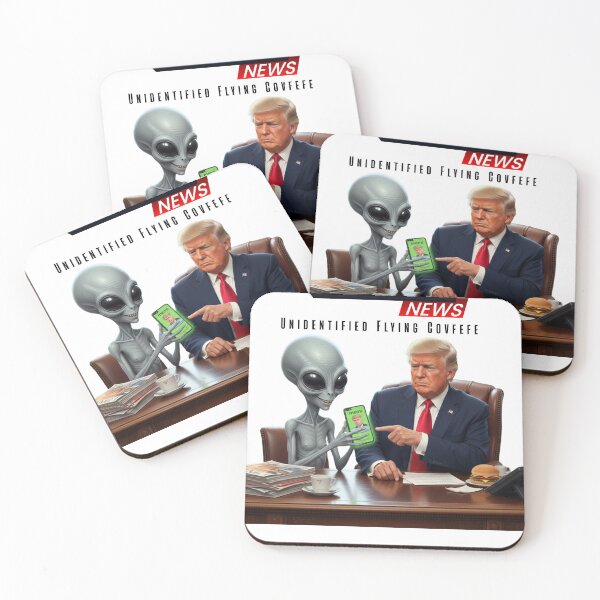 Item preview, Unidentified Flying Covfefe - Funny Trump & Alien Meme News designed and sold by AbeeRedB.