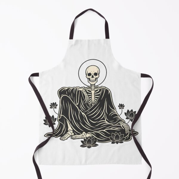 Item preview, Peaceful Goth Stickman Meditating Zen Skeleton Dark Academia Aesthetic Midnight Onyx designed and sold by StickyGuys.