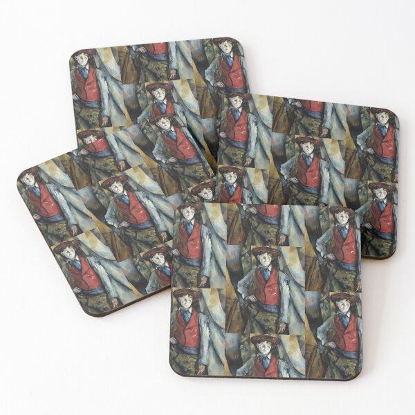 Item preview, Boy in a Red Waistcoat by Paul Cézanne: Post Impressionist Portrait Poster designed and sold by artofuniverse.