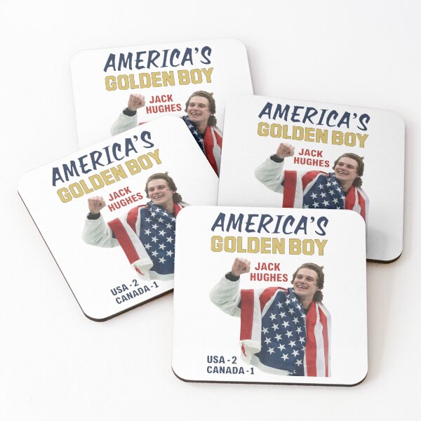 Item preview, Jack Hughes USA Hockey, Jack Hughes Golden Goal designed and sold by CLOUDYMOODS.