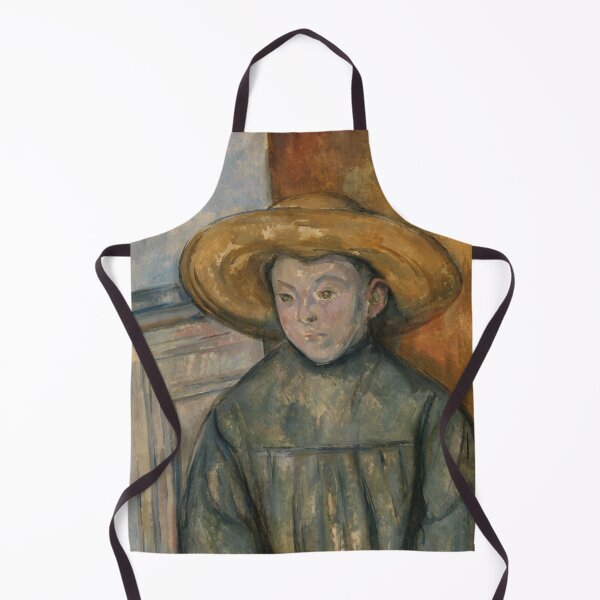 Item preview, Boy With a Straw Hat by Paul Cézanne: Post Impressionist Portrait Print designed and sold by artofuniverse.