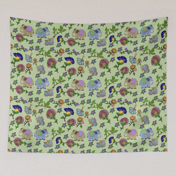 Item preview, Cute elephants  - Repeating pattern designed and sold by Svasti Arts and Designs.