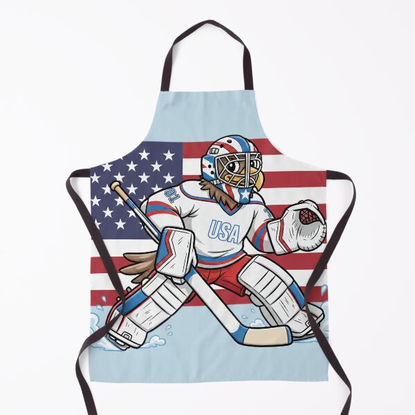 Item preview, USA Eagle Hockey Goalie - Patriotic American Flag Sports Art designed and sold by Wild-way Art.
