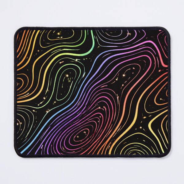 Item preview, Neon Topographic Lines on Black – Abstract Contour Map Design designed and sold by DrizzyV.