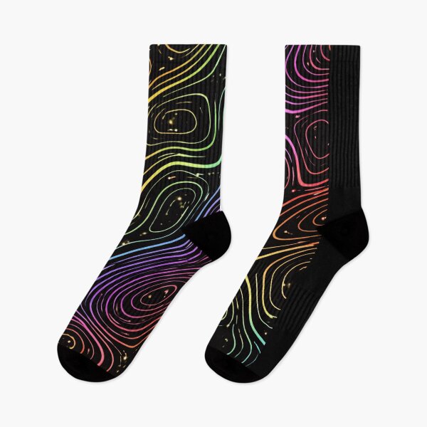 Item preview, Neon Topographic Lines on Black – Abstract Contour Map Design designed and sold by DrizzyV.
