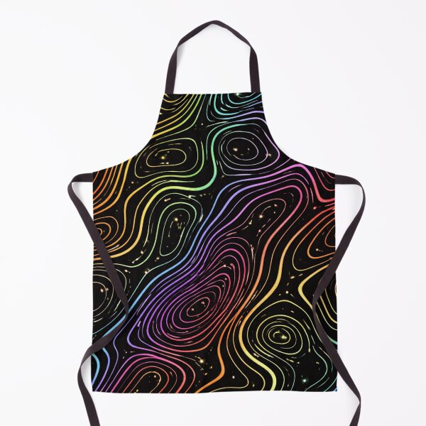 Item preview, Neon Topographic Lines on Black – Abstract Contour Map Design designed and sold by DrizzyV.