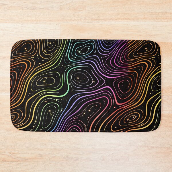 Item preview, Neon Topographic Lines on Black – Abstract Contour Map Design designed and sold by DrizzyV.