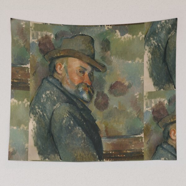 Item preview, Cezanne Coiffe Dun Chapeau Mou by Paul Cézanne: Post Impressionist Portrait Print designed and sold by artofuniverse.