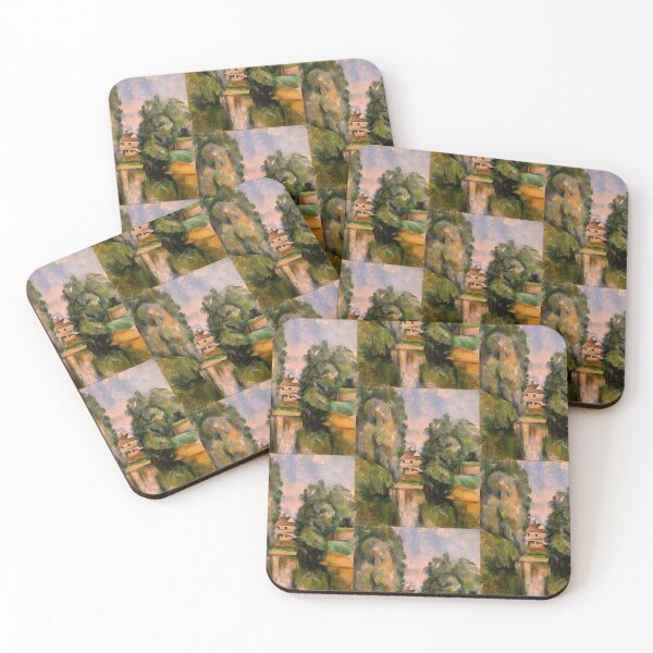 Item preview, Country House By a River by Paul Cézanne: Serene Post Impressionist Landscape designed and sold by artofuniverse.