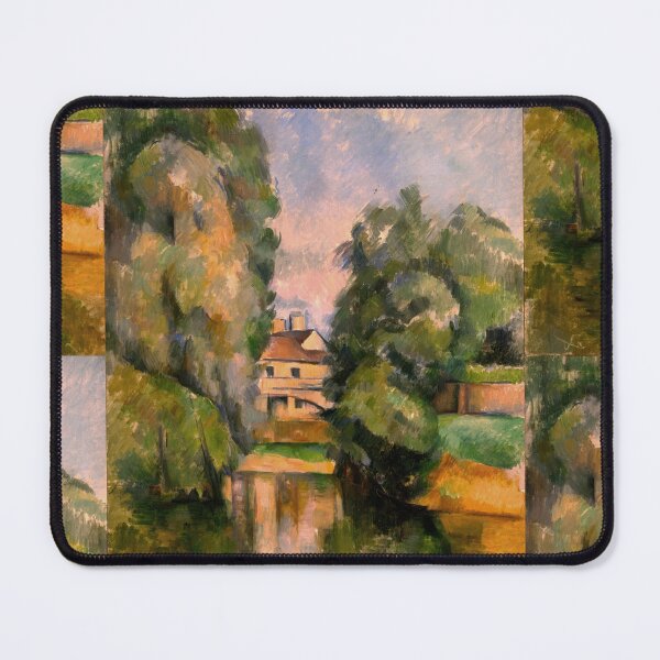 Item preview, Country House By a River by Paul Cézanne: Serene Post Impressionist Landscape designed and sold by artofuniverse.