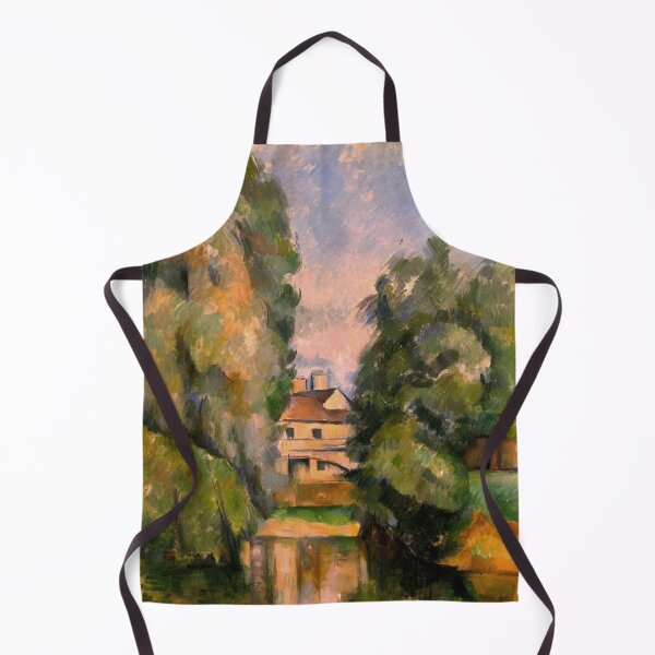 Item preview, Country House By a River by Paul Cézanne: Serene Post Impressionist Landscape designed and sold by artofuniverse.