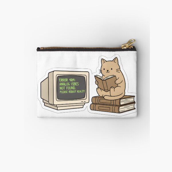 Item preview, Retro Computer Error Cat Bookworm Cozy Reading Aesthetic Vintage Tech Academic Humor designed and sold by StickyGuys.