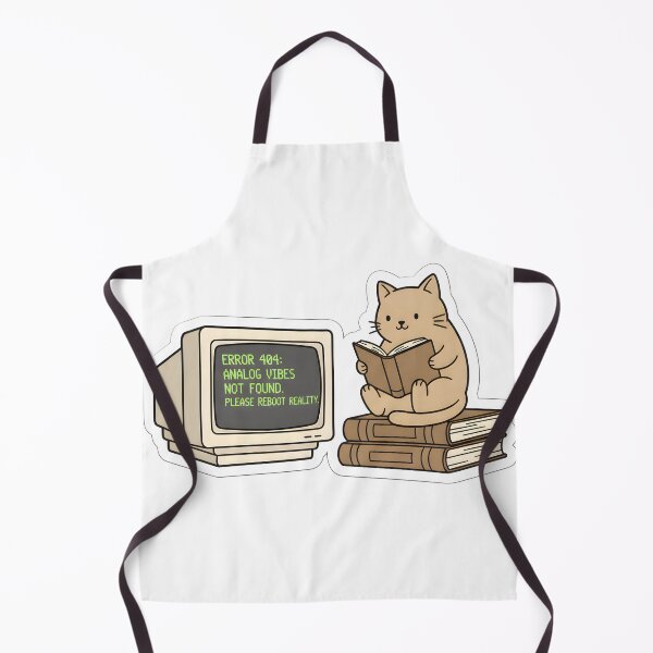 Item preview, Retro Computer Error Cat Bookworm Cozy Reading Aesthetic Vintage Tech Academic Humor designed and sold by StickyGuys.